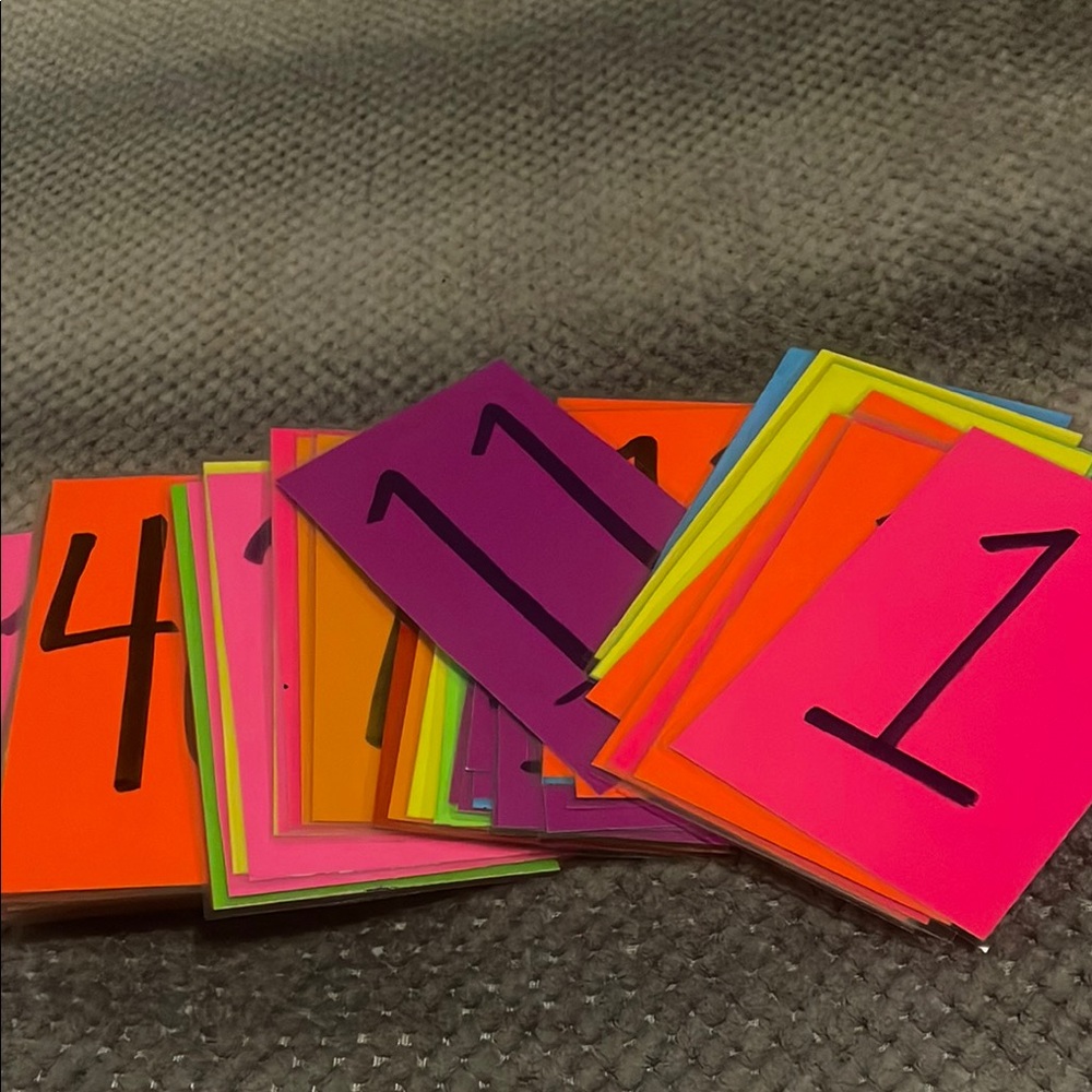 Colorful Number Flashcards Set